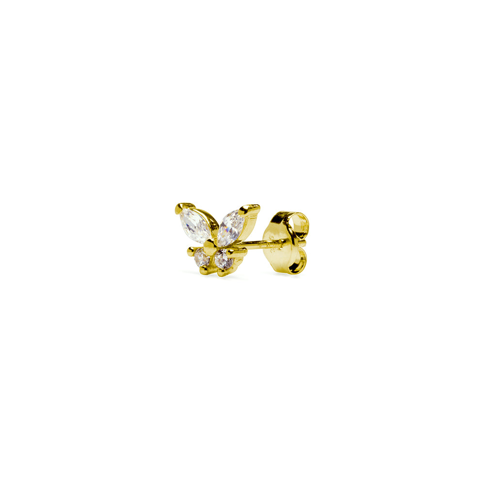 Piercing Mariposa Con Circonitas Oro