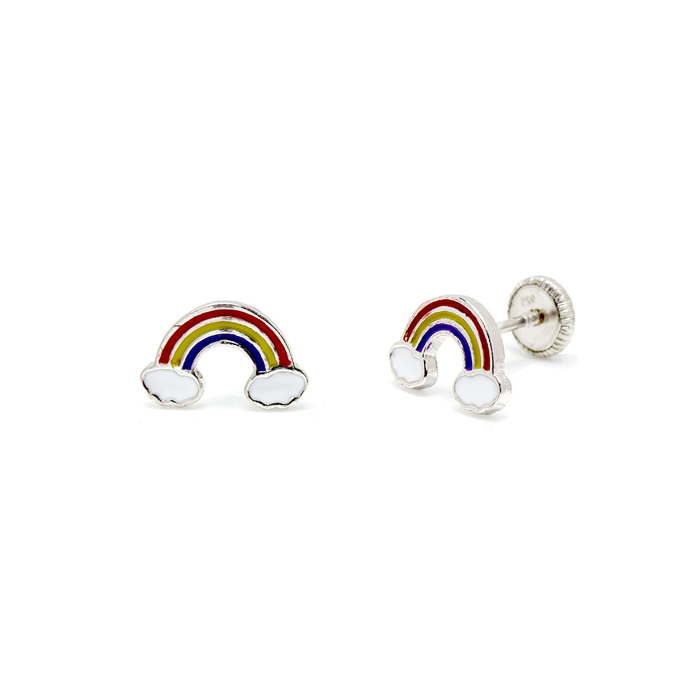 Pendientes Niña Arco Iris Plata