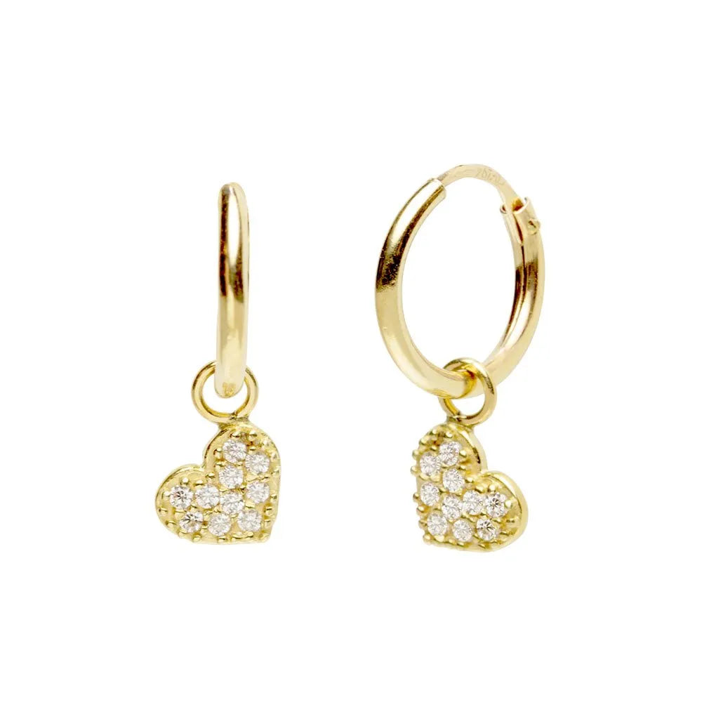 Pendientes Aro Corazón Oro