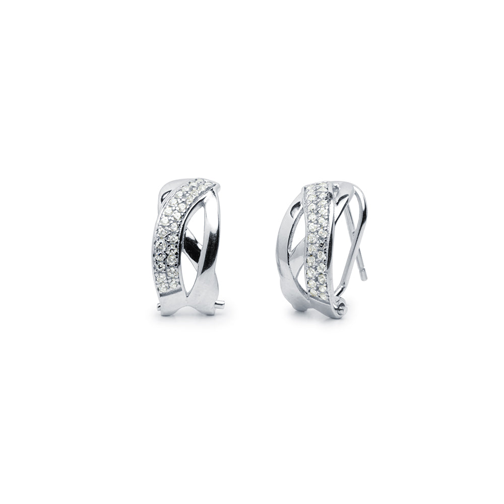 Pendientes Gallones 2 Filas plata