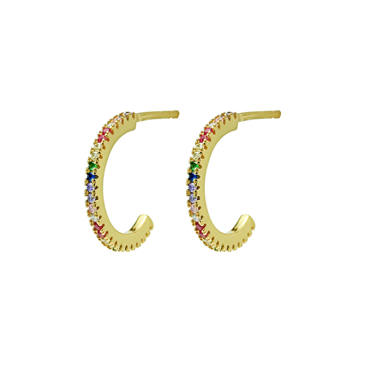 Pendientes Rainbow Thin Ø 20mm Plata