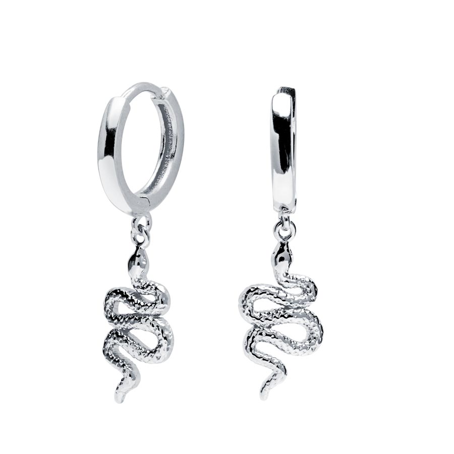Pendientes Aro Serpentine Ø 10mm Plata