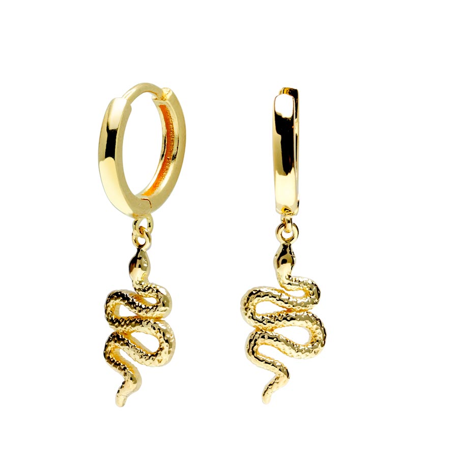 Pendientes Aro Serpentine Ø 10mm Plata