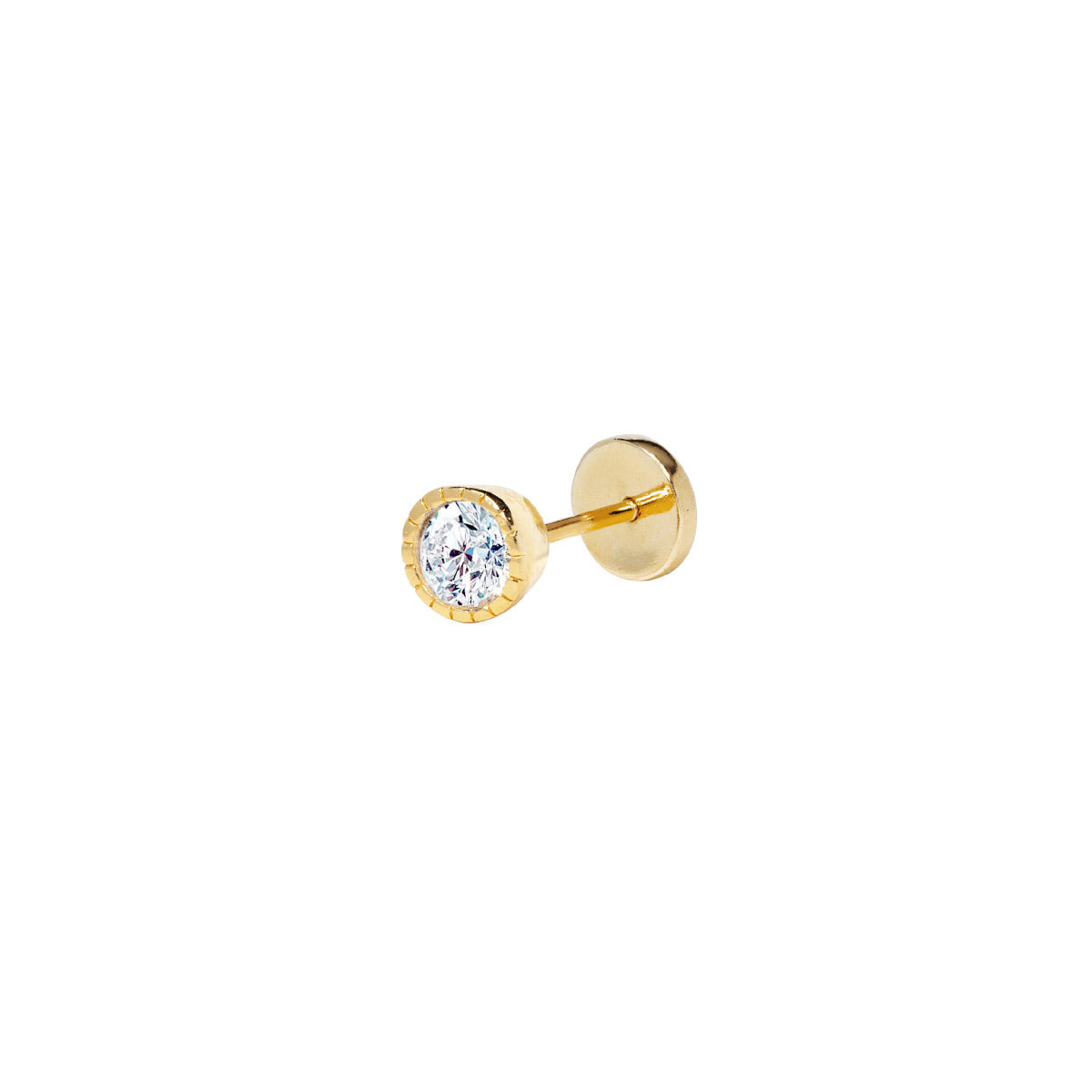 Piercing de Plata con Brillante en Bisel