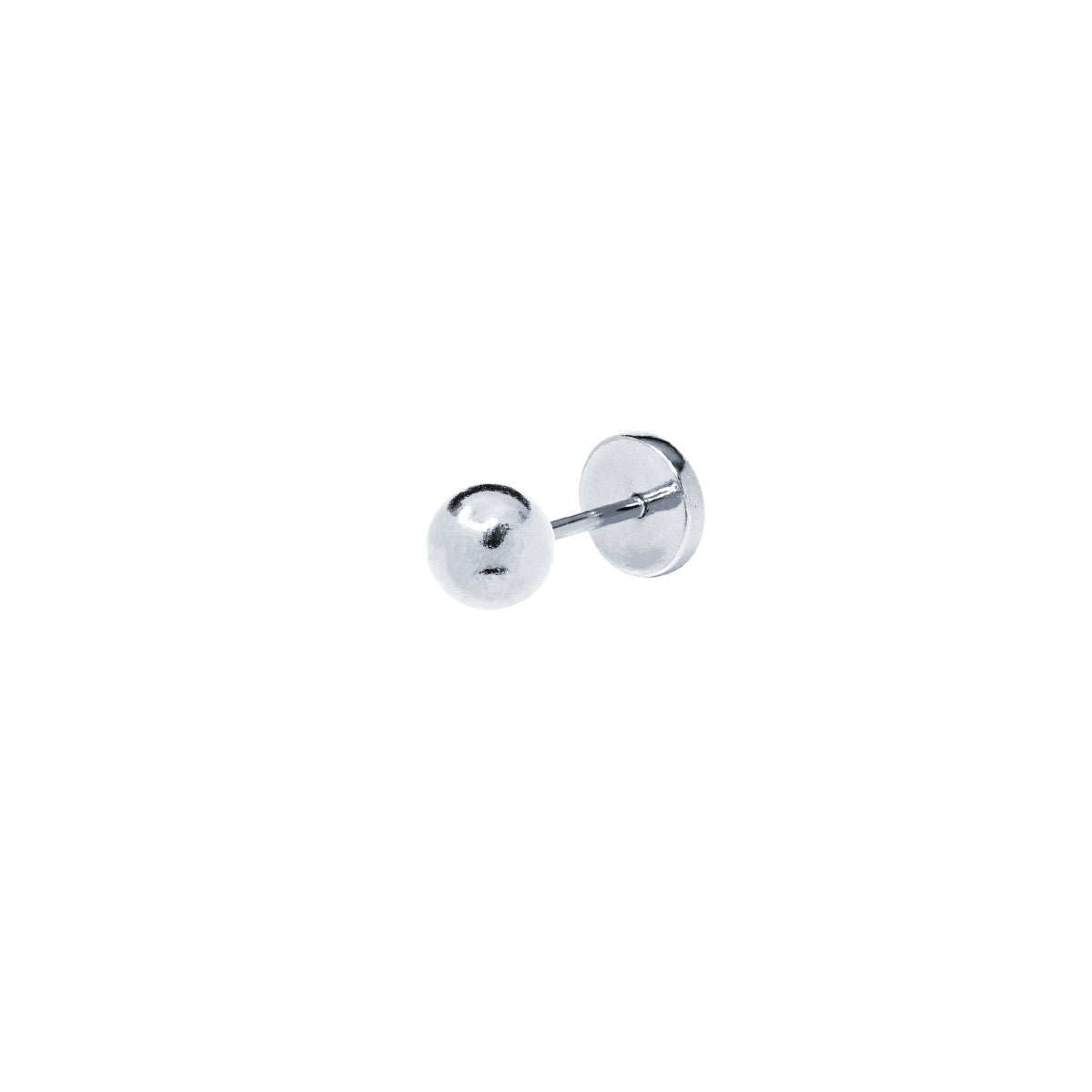 Pendiente piercing bola mini 4mm plata