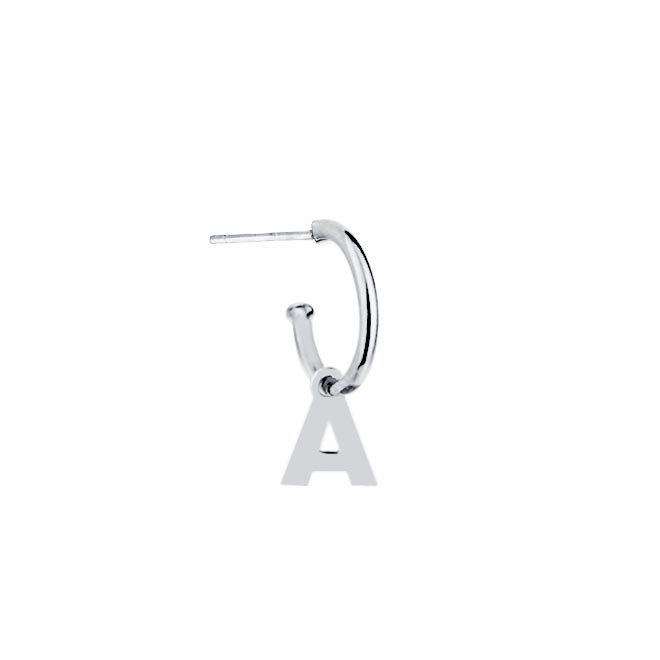 Pendientes de Plata 925 con Inicial Grabada