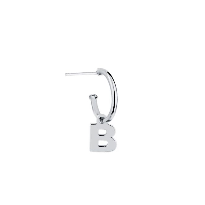 Pendientes de Plata 925 con Inicial Grabada