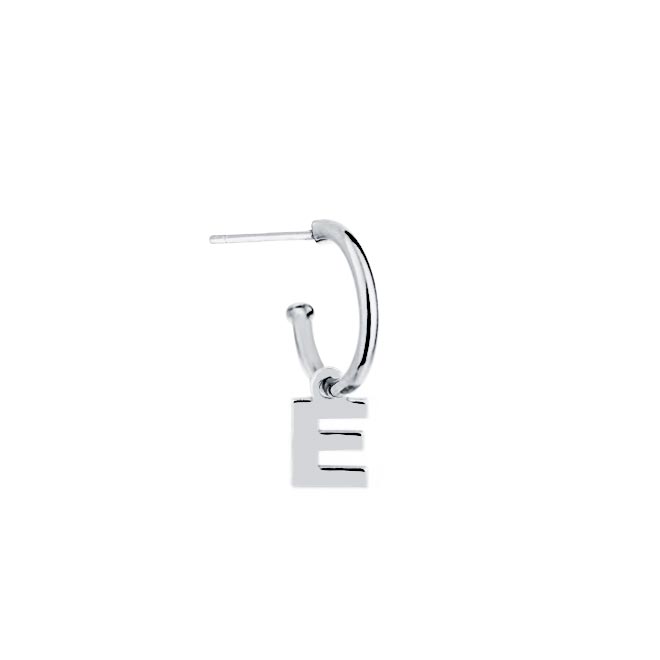 Pendientes de Plata 925 con Inicial Grabada