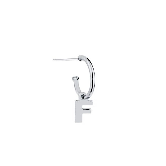 Pendientes de Plata 925 con Inicial Grabada