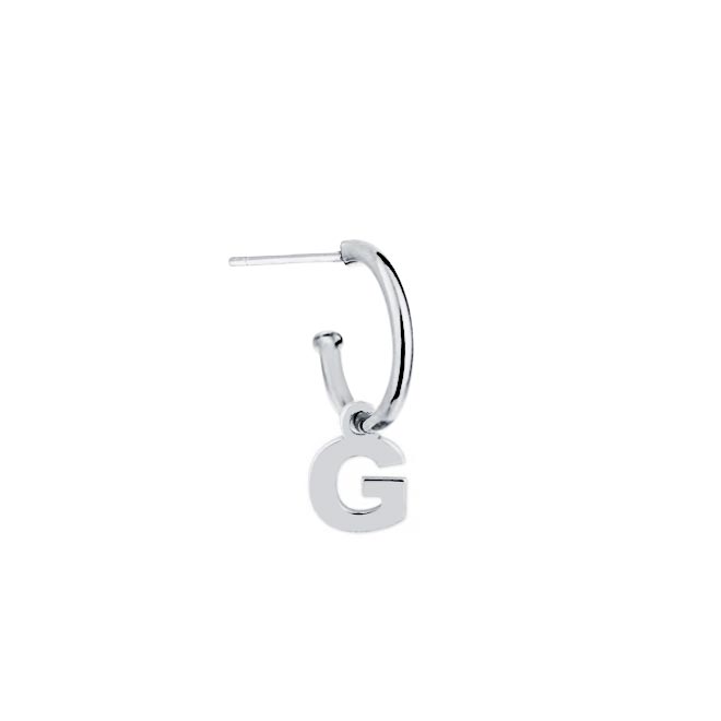 Pendientes de Plata 925 con Inicial Grabada
