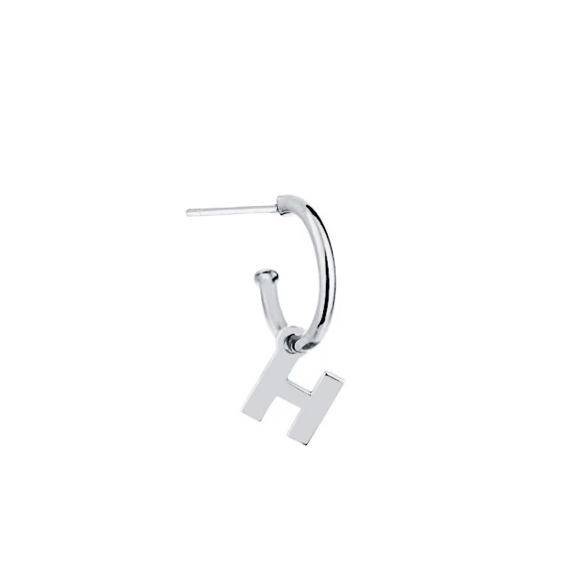 Pendientes de Plata 925 con Inicial Grabada