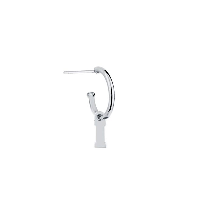 Pendientes de Plata 925 con Inicial Grabada