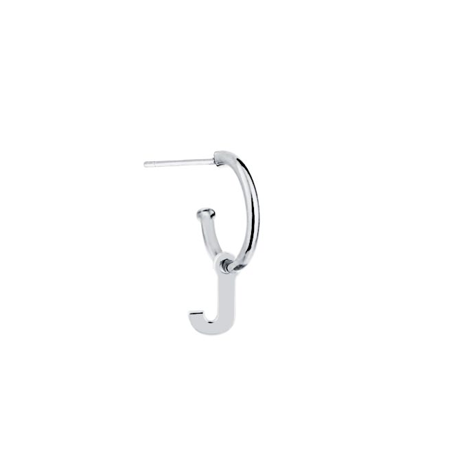 Pendientes de Plata 925 con Inicial Grabada