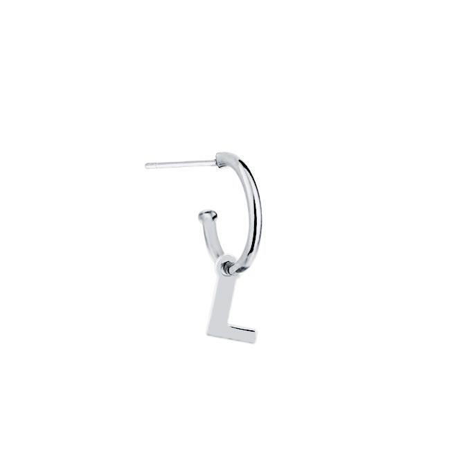 Pendientes de Plata 925 con Inicial Grabada