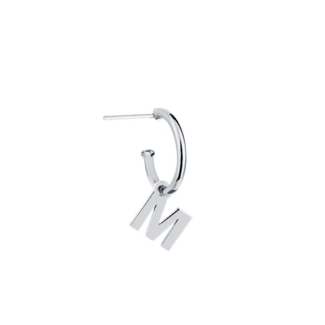Pendientes de Plata 925 con Inicial Grabada