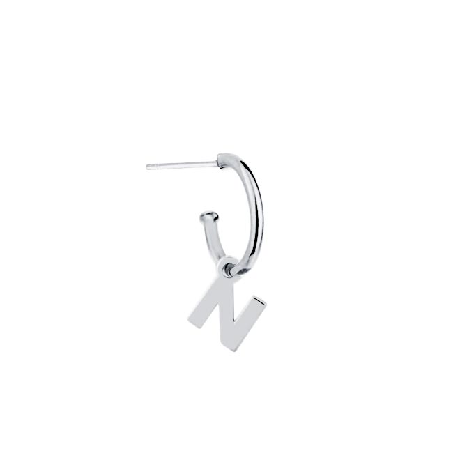 Pendientes de Plata 925 con Inicial Grabada