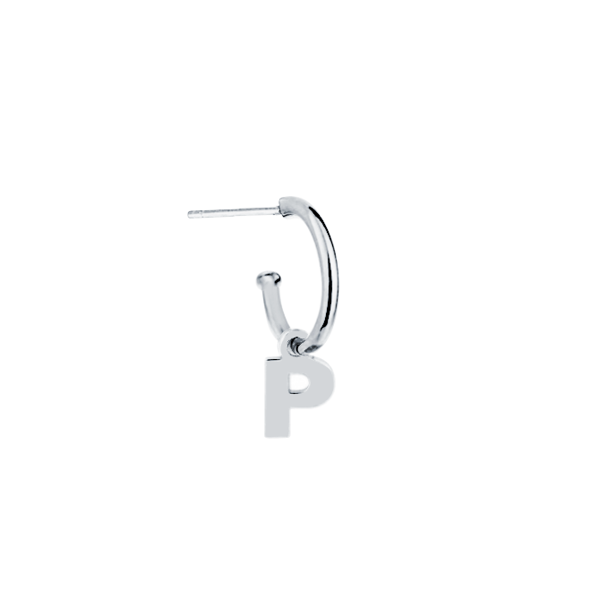 Pendientes de Plata 925 con Inicial Grabada
