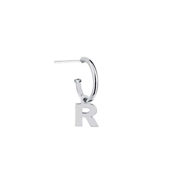 Pendientes de Plata 925 con Inicial Grabada