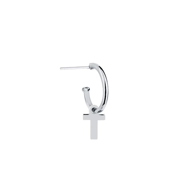 Pendientes de Plata 925 con Inicial Grabada