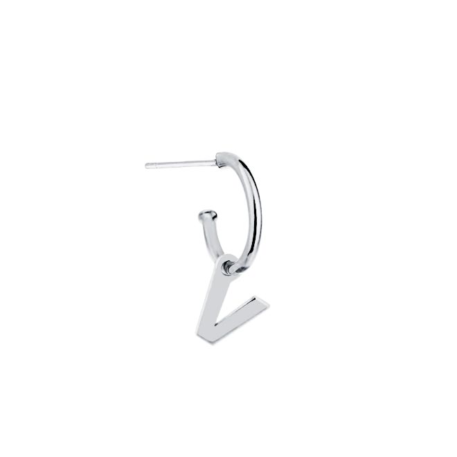 Pendientes de Plata 925 con Inicial Grabada