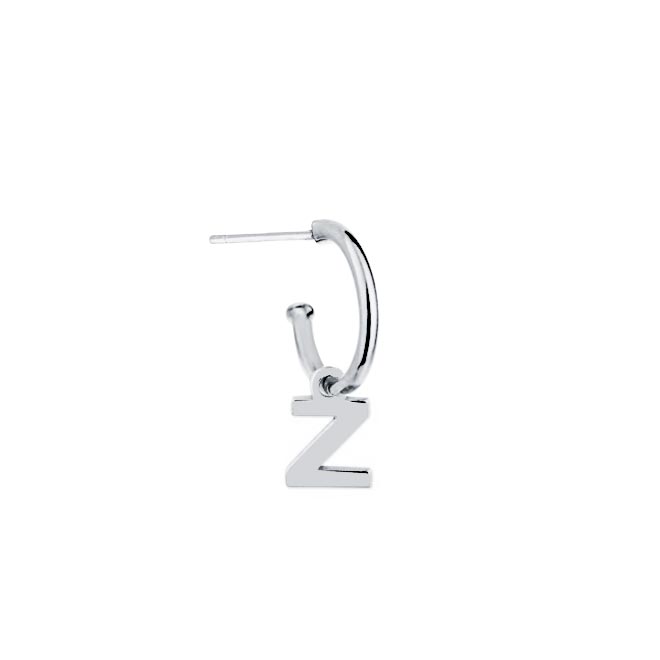 Pendientes de Plata 925 con Inicial Grabada