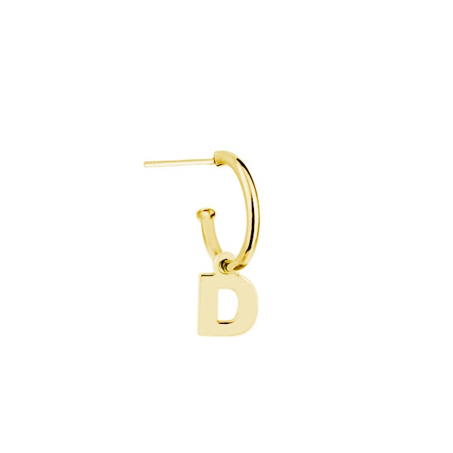 Pendientes de Plata 925 con Inicial Grabada