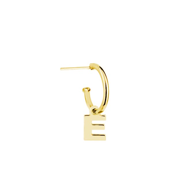 Pendientes de Plata 925 con Inicial Grabada