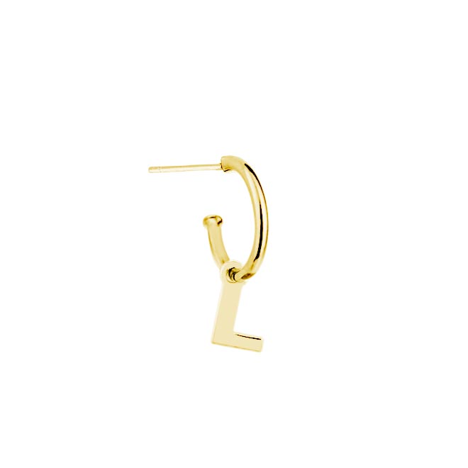 Pendientes de Plata 925 con Inicial Grabada