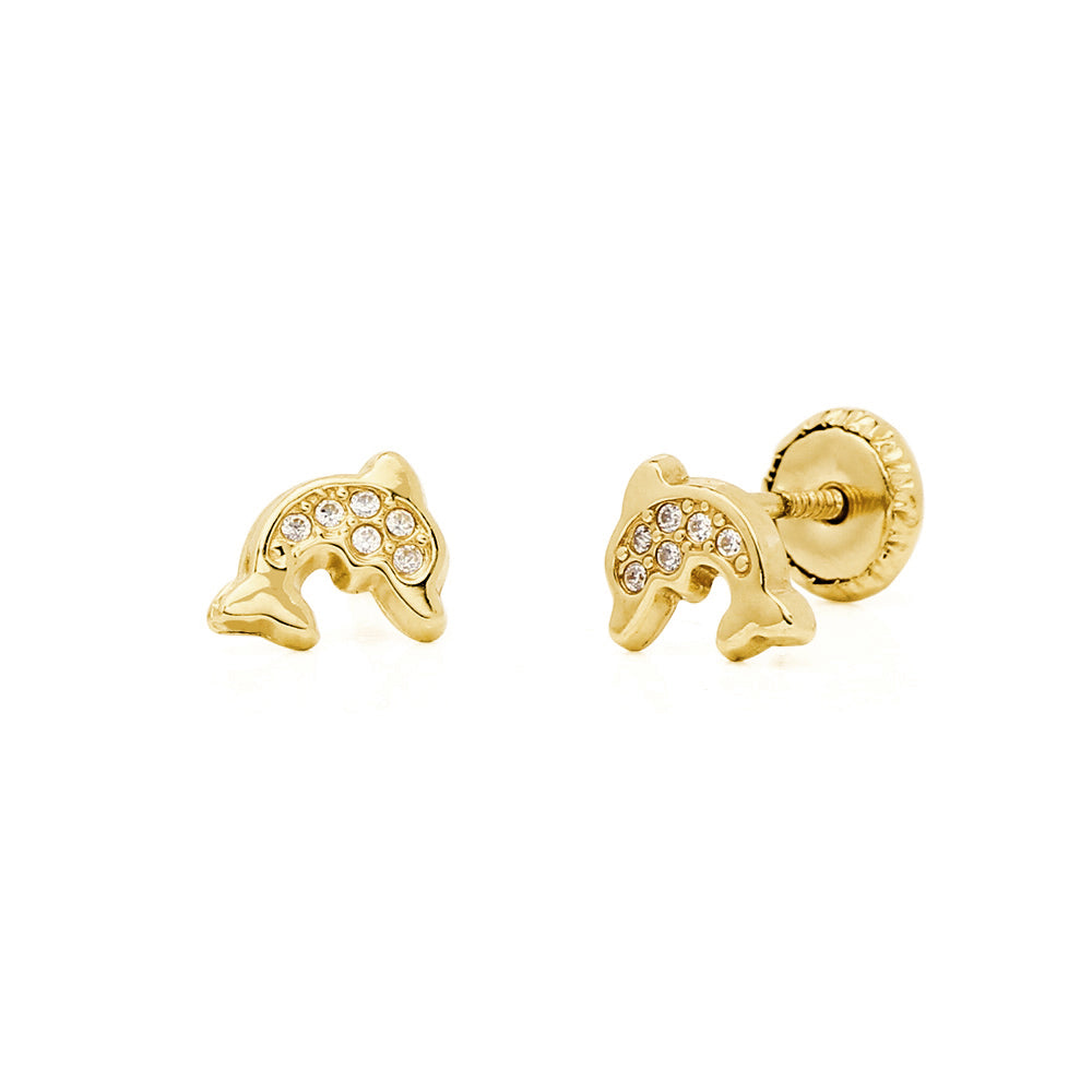 Pendientes Bebés Delfín Oro