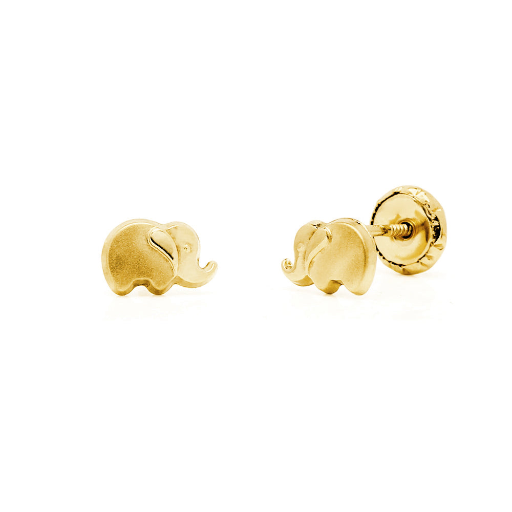 Pendientes Bebés Elefante Oro 18k