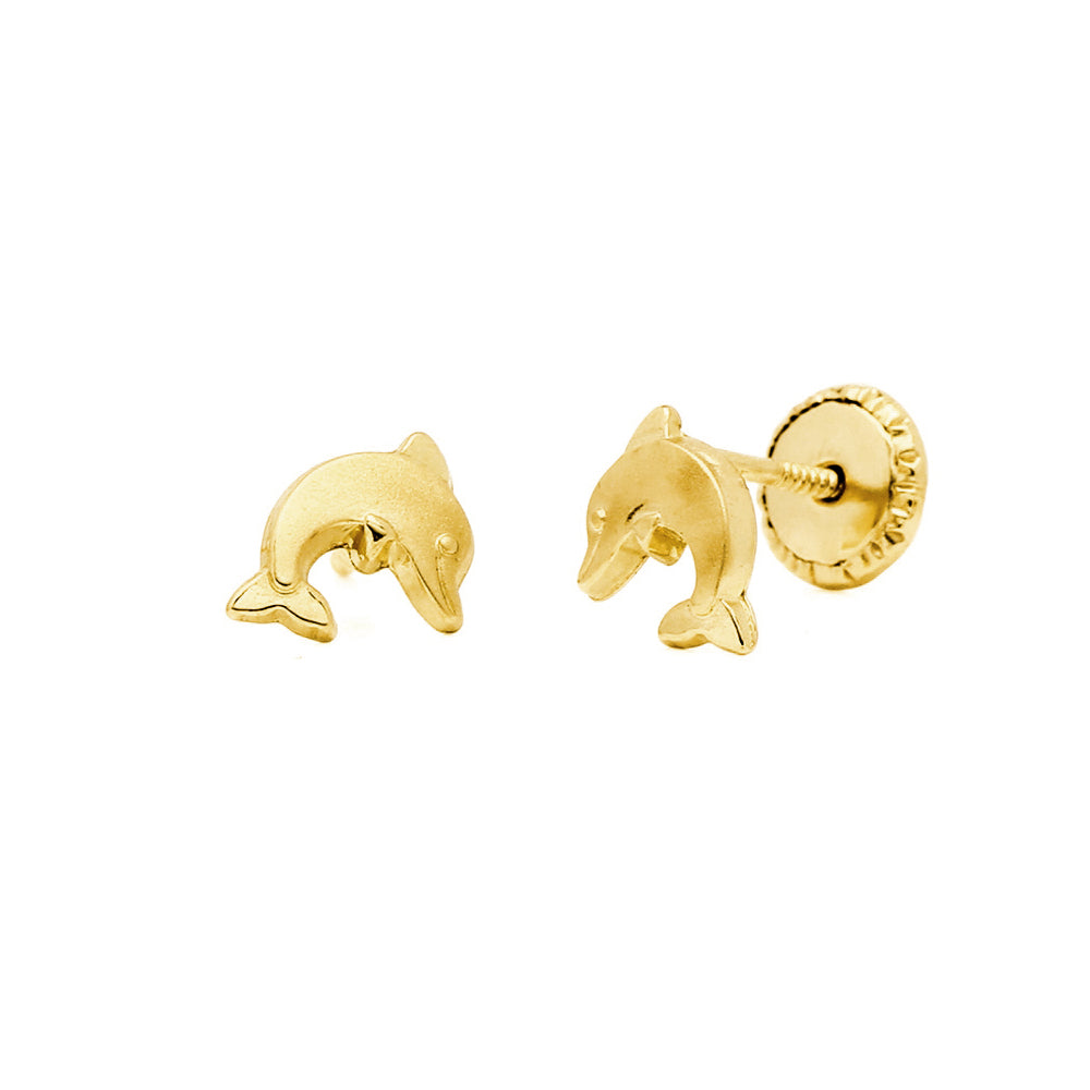 Pendientes Bebés Delfín Oro 18k