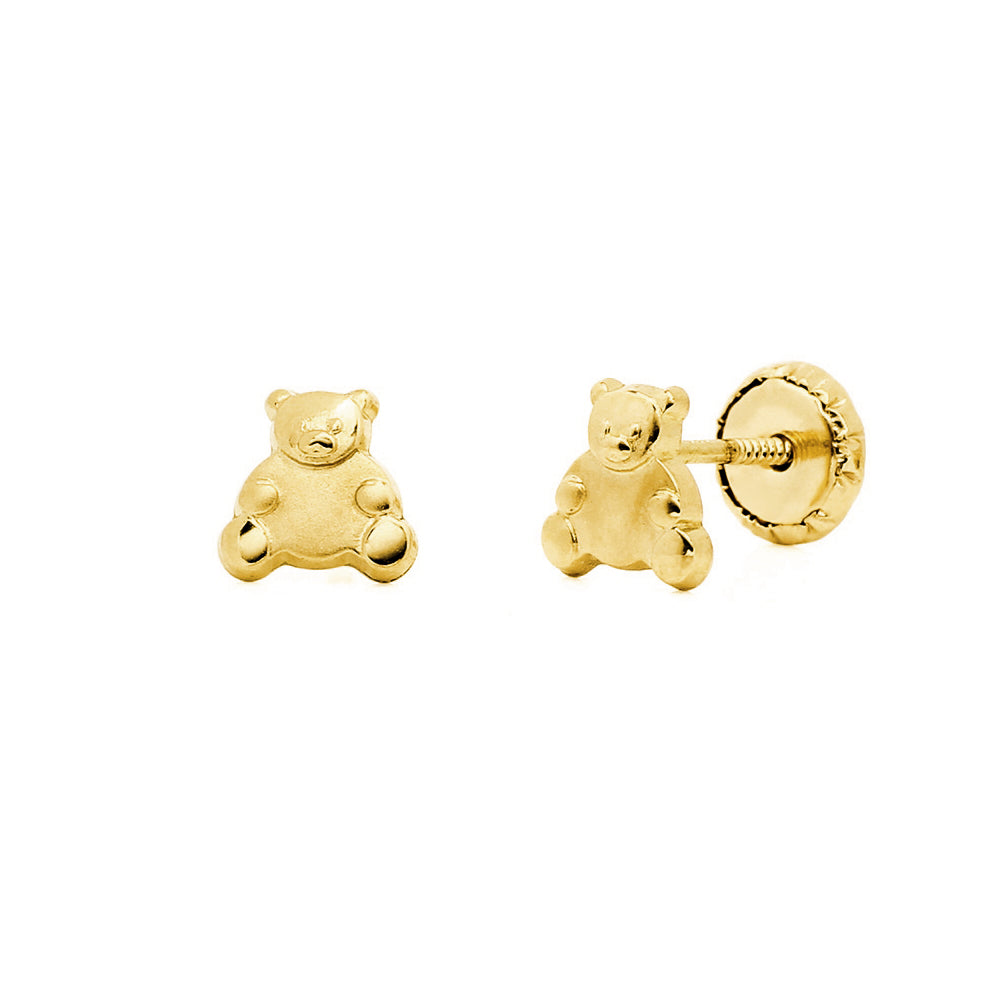 Pendientes Bebés Oso Oro 18k