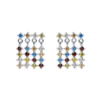 Pendientes Cascada de Plata 925 con Colores