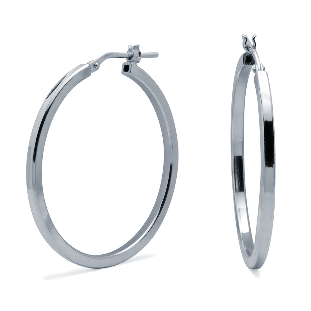 Criolla Cuadrada 2mm Ø 30mm Plata