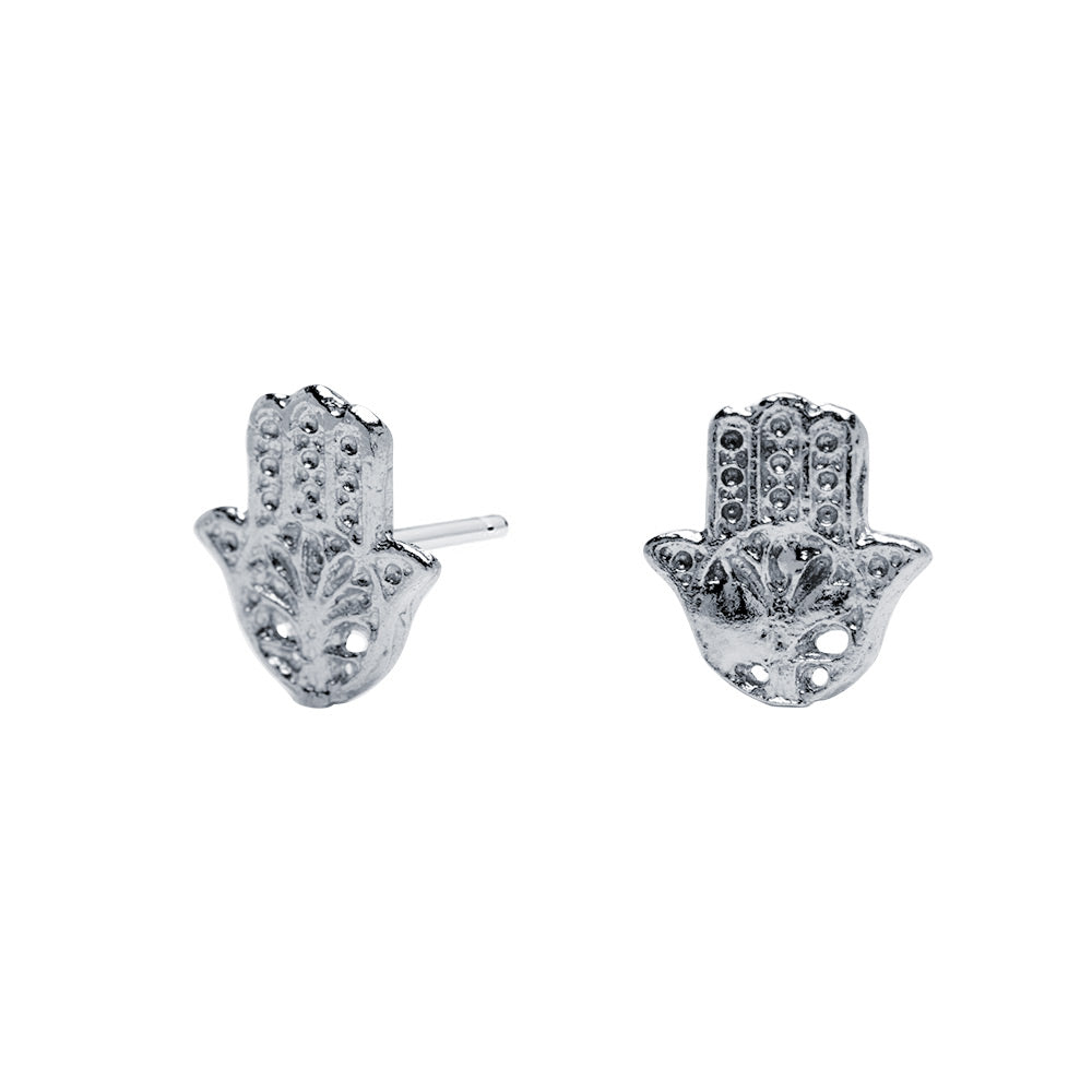 Pendientes mano fátima plata