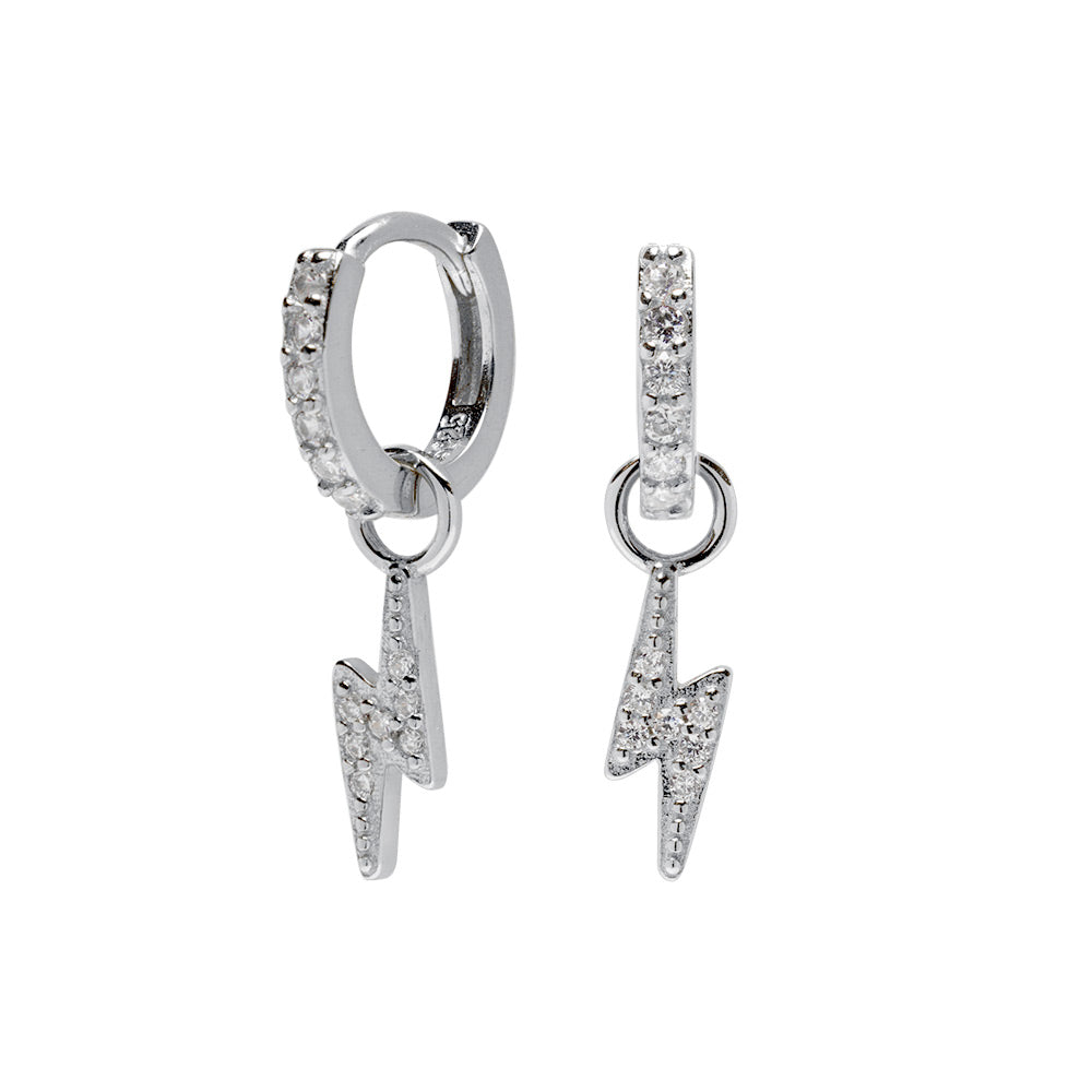 Pendientes aro rayo Ø 10mm Plata