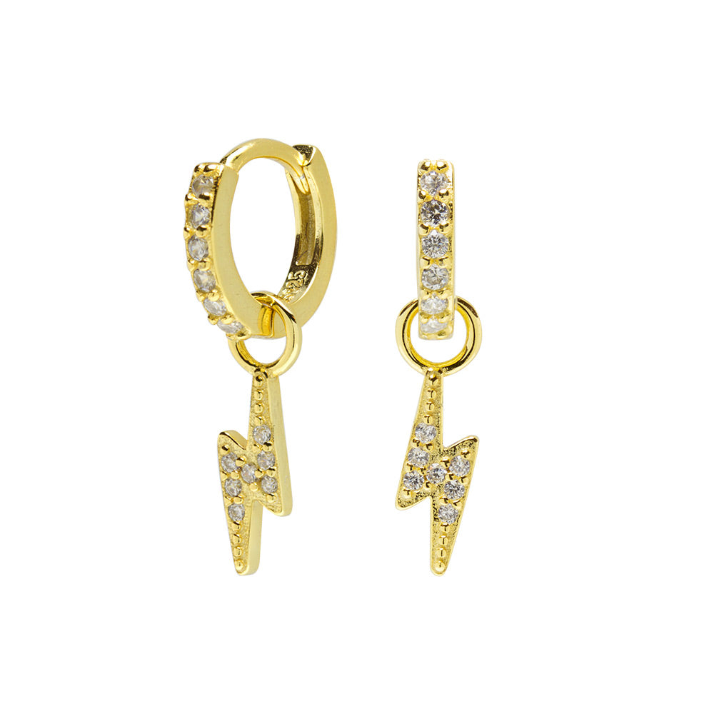 Pendientes aro rayo Ø 10mm Plata