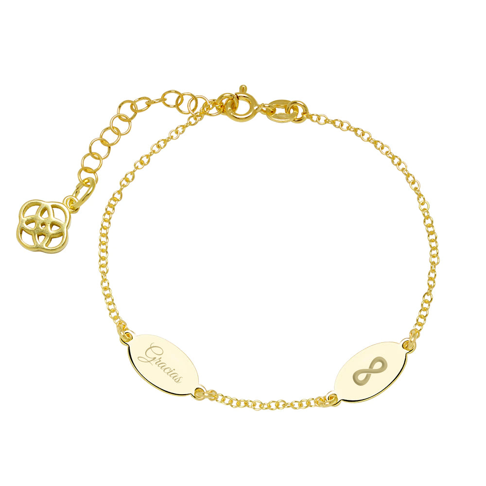 Pulsera Medalla Ovalada de Plata 925 Personalizada