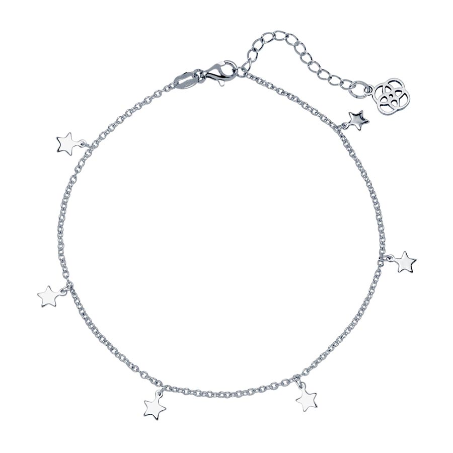 Tobillera Stars de Plata 925 Personalizada