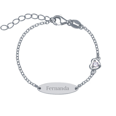Pulsera Corazón de Plata 925 Personalizada