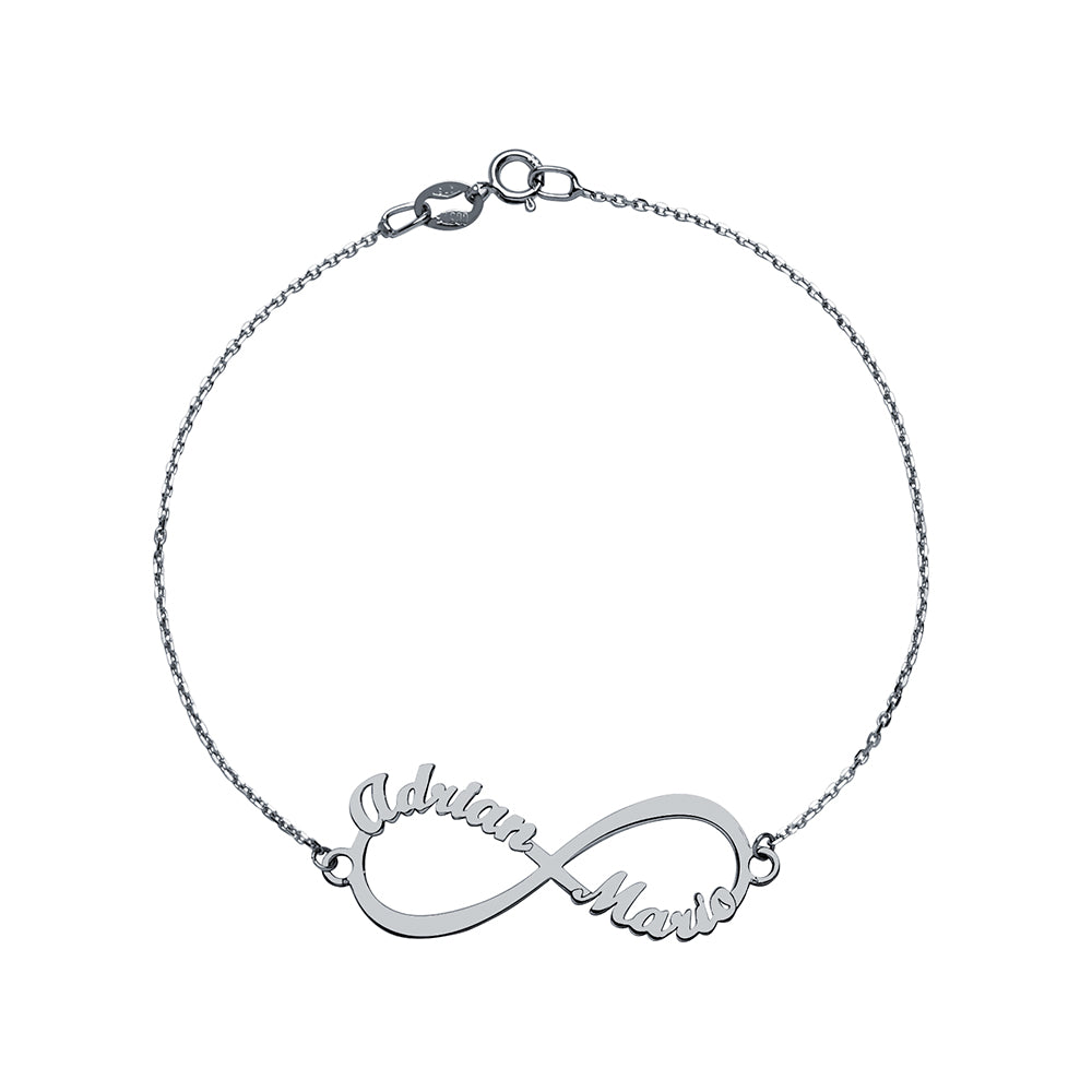 Pulsera Infinito de Oro con Nombres Grabados