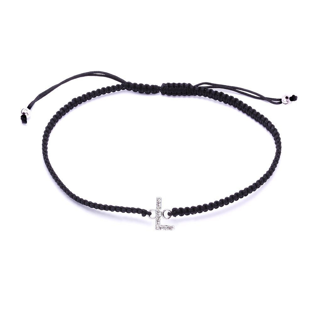 Pulsera con inicial diamantes