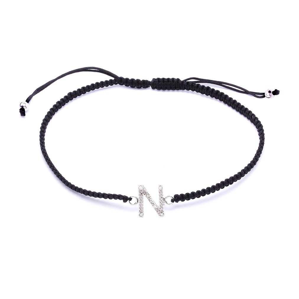 Pulsera con inicial diamantes