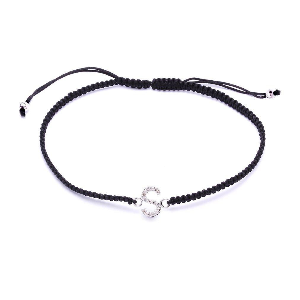 Pulsera con inicial diamantes