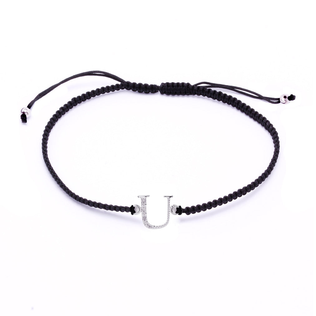 Pulsera con inicial diamantes