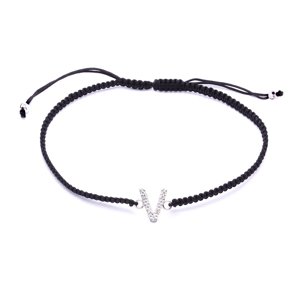 Pulsera con inicial diamantes