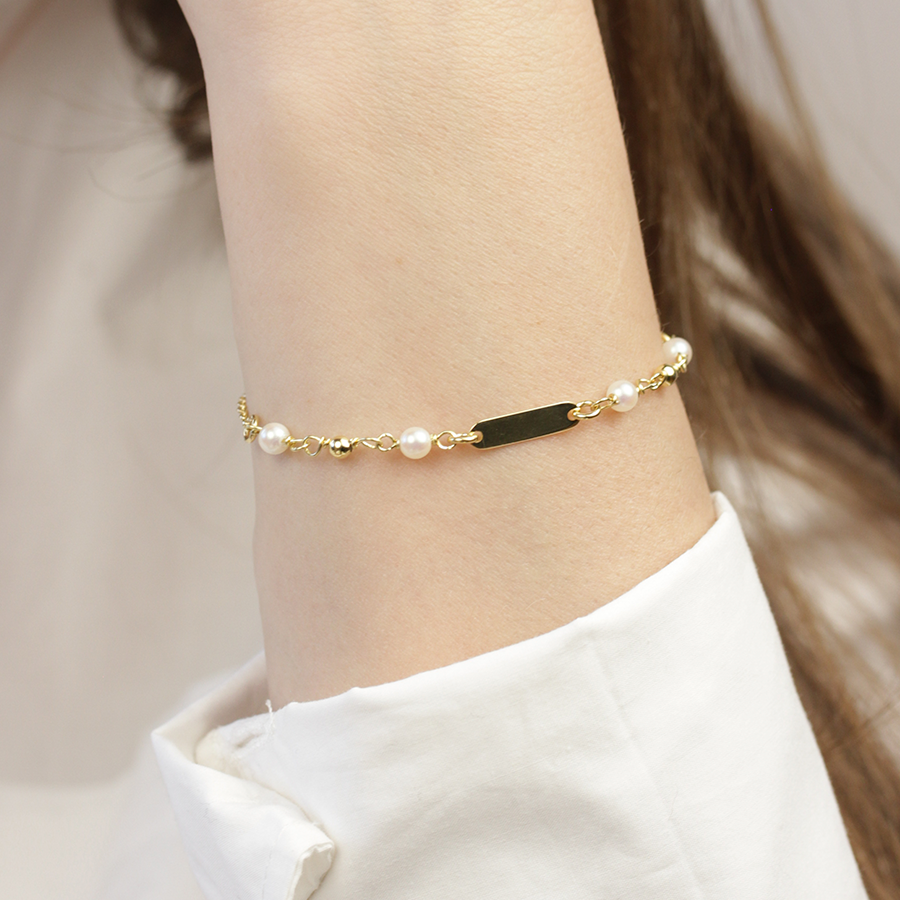 Pulsera Nomeolvides Perlas de Plata 925 Personalizada