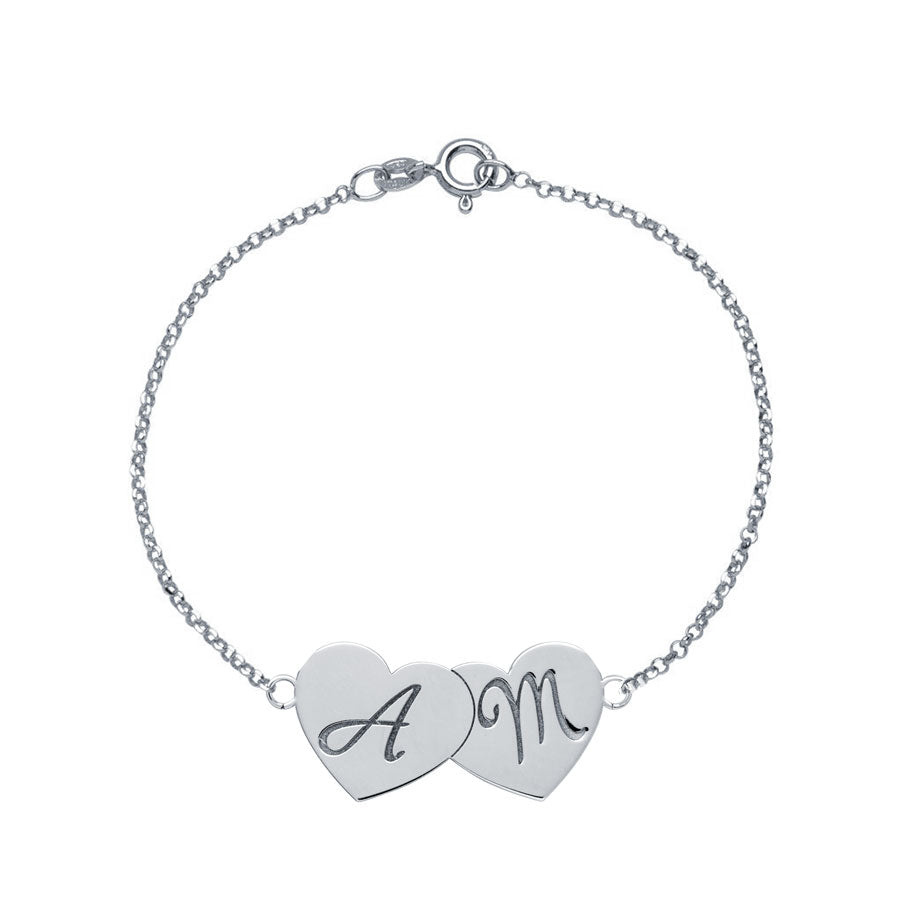 Pulsera Personalizable dos Corazones