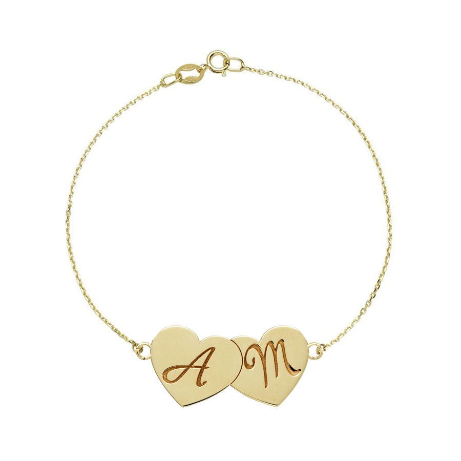 Pulsera Personalizable dos Corazones