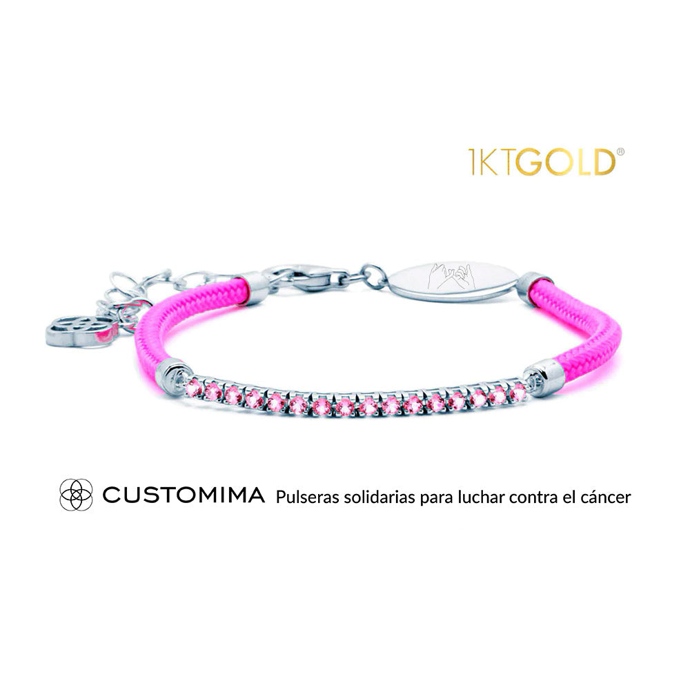 Pulsera Solidaria de Oro 1K Personalizada